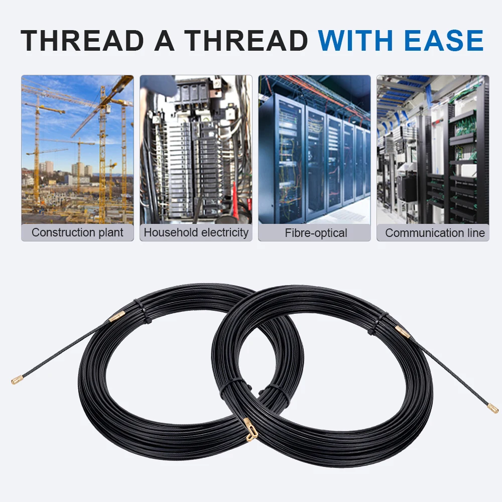3 มม.5 M-40 M สายดึงท่องเที่ยว Push Puller ไนลอนลวดช่างไฟฟ้าฤดูใบไม้ผลิเทปท่อ Threader Puller สายไฟ Aid เครื่องมือ
