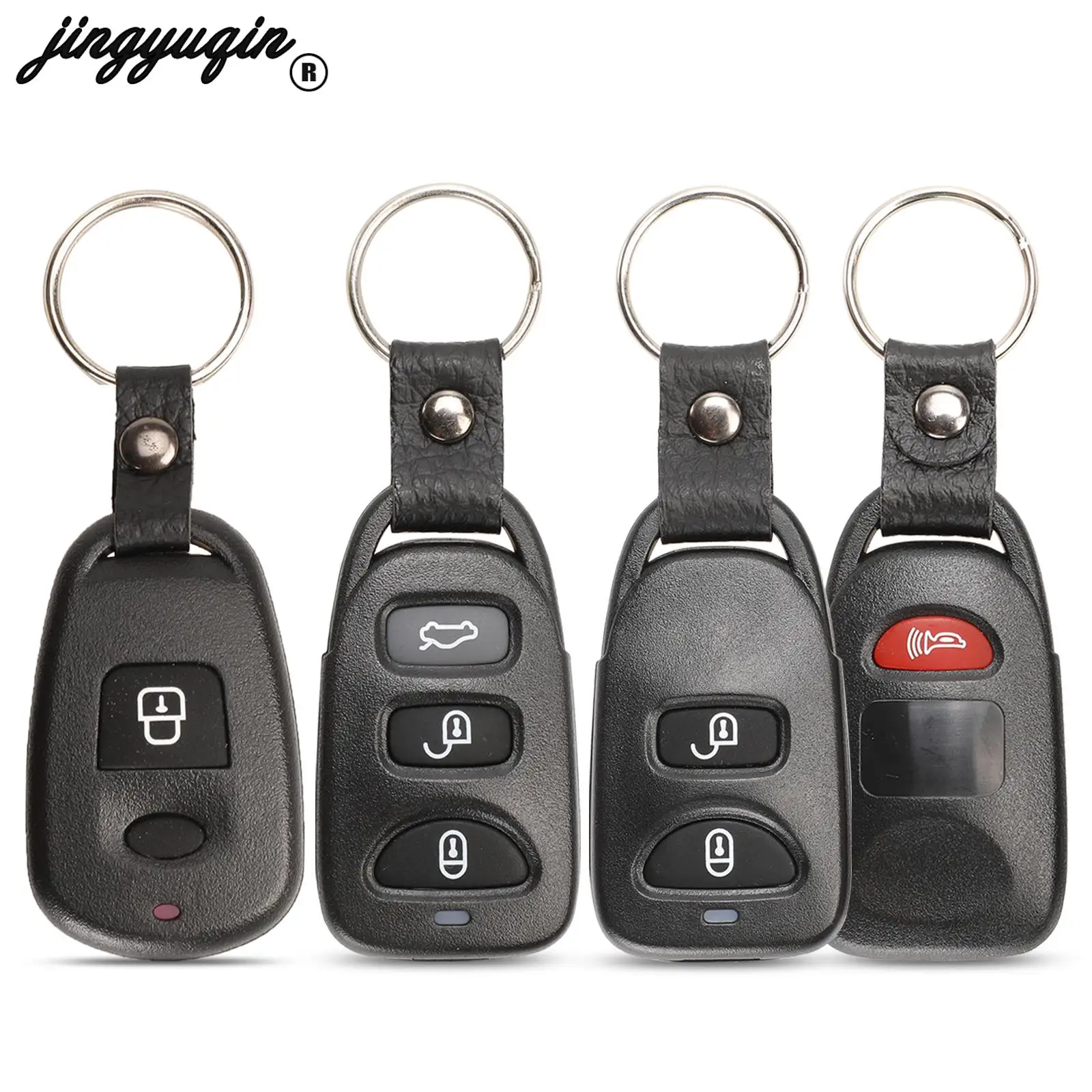 Jingyuqin Marke Neue Fernbedienung Schlüssel Shell Control Fob Fall Panic Abdeckung Für Hyundai Tucson Elantra Accent SANTA FE 2/3/4 Tasten