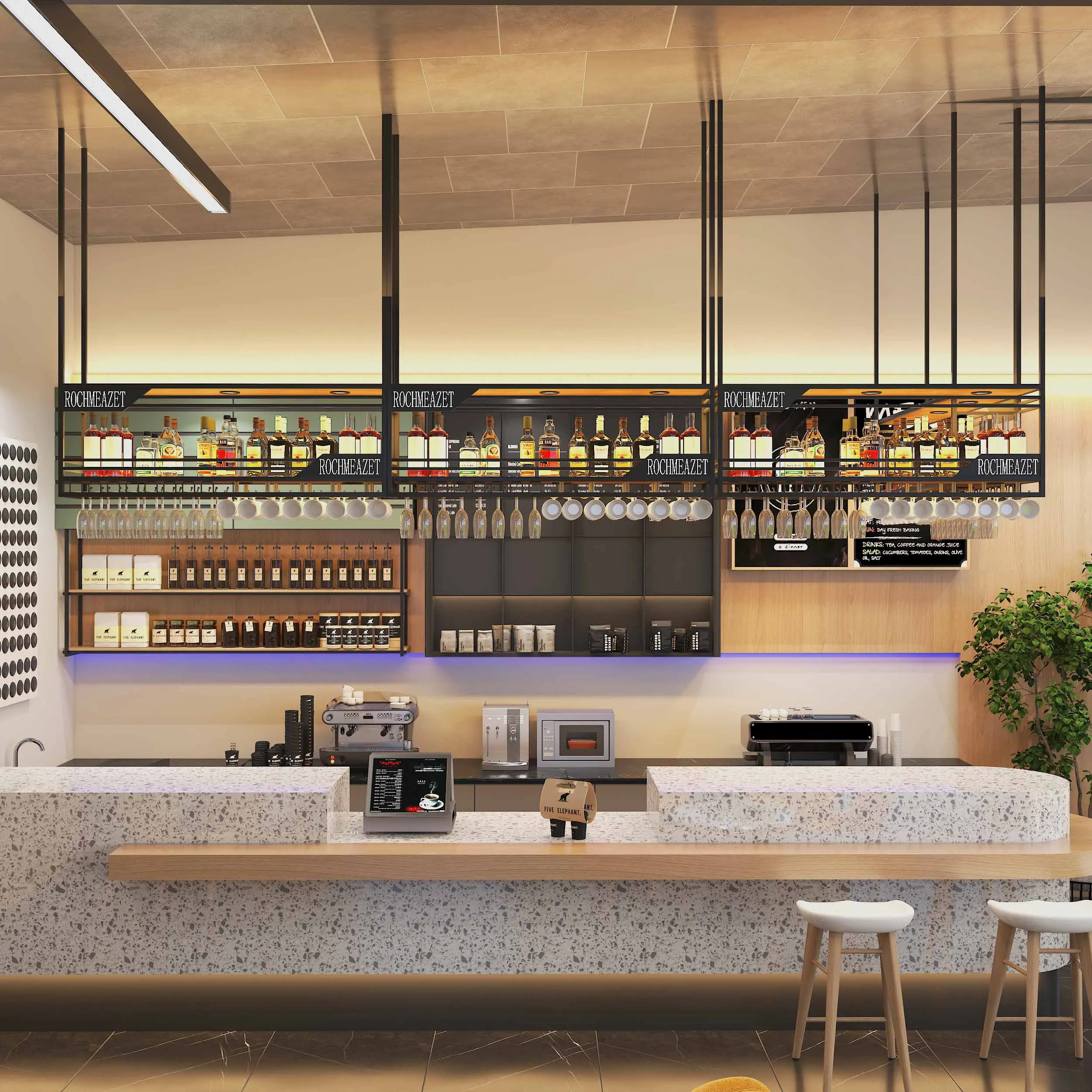 Organização de armazenamento bar rack vinho balcão alto armário exibição metal personalizar luxo cozinha rangement vin móveis casa