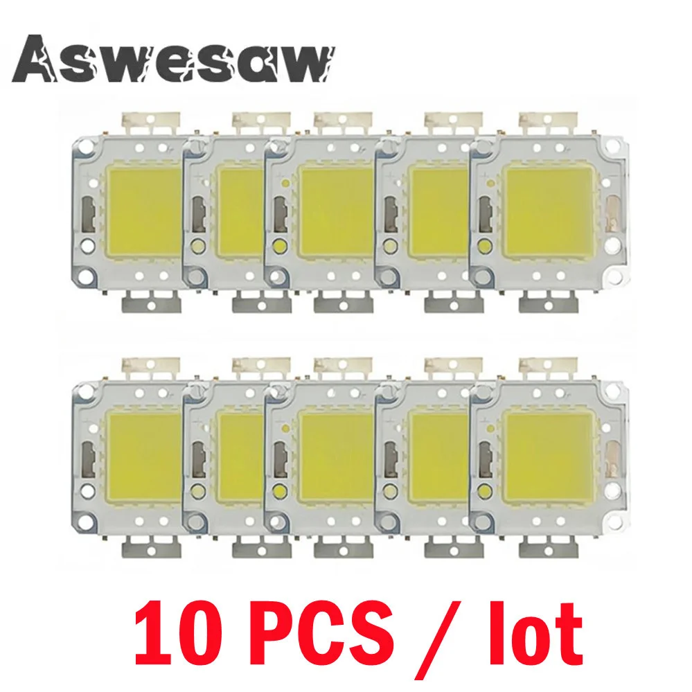 10 Cái/lốc 10W 20W 30W 50W 100W Hạt LED Chip 22-24V 30-32V Trắng Lạnh Trắng Ấm Tự Làm Cho Đèn Pha Với Người Lái Xe