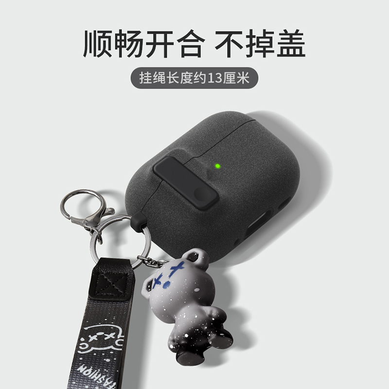 Capa protetora para airpods 4, capa luxuosa para fone de ouvido, para apple airpodspro2 3air pods pro, à prova de choque, com gancho 