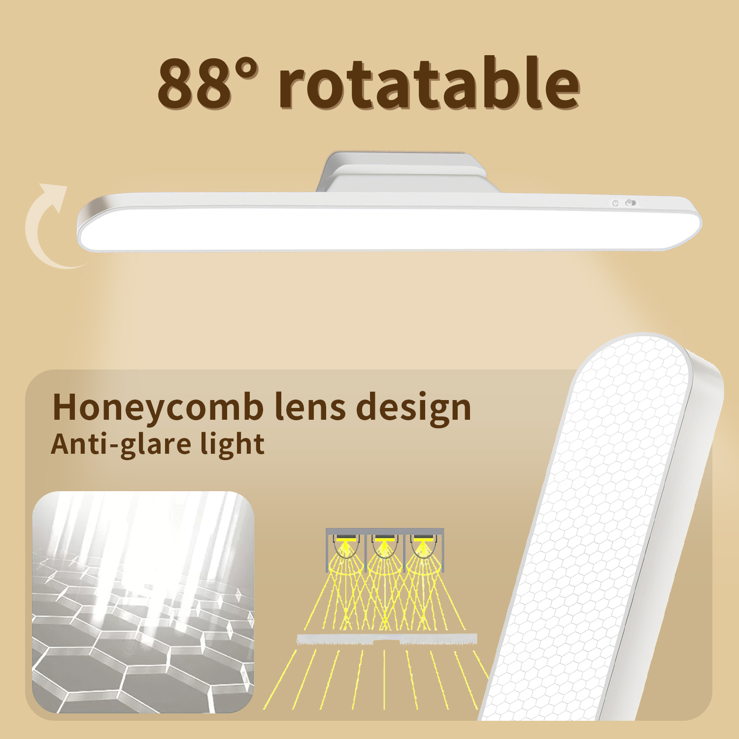 LED-Schreibtischlampe zum Aufhängen, magnetisch, stufenloses Dimmen, LED-Nachtlicht, USB wiederaufladbar, Schlafzimmerleuchte, Schrank, Schrank, Lesenachtlampe