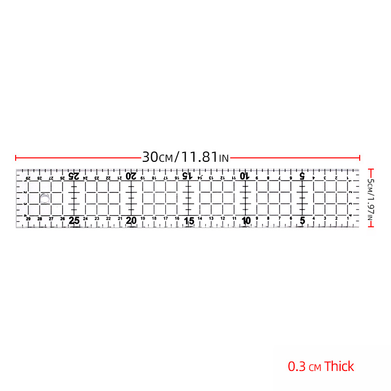 DIY Sewing Patchwork Tool Square Patchwork Ruler Sewing Ruler Clothing Cutting Anti-Skid Function Ruler Sewing Tool