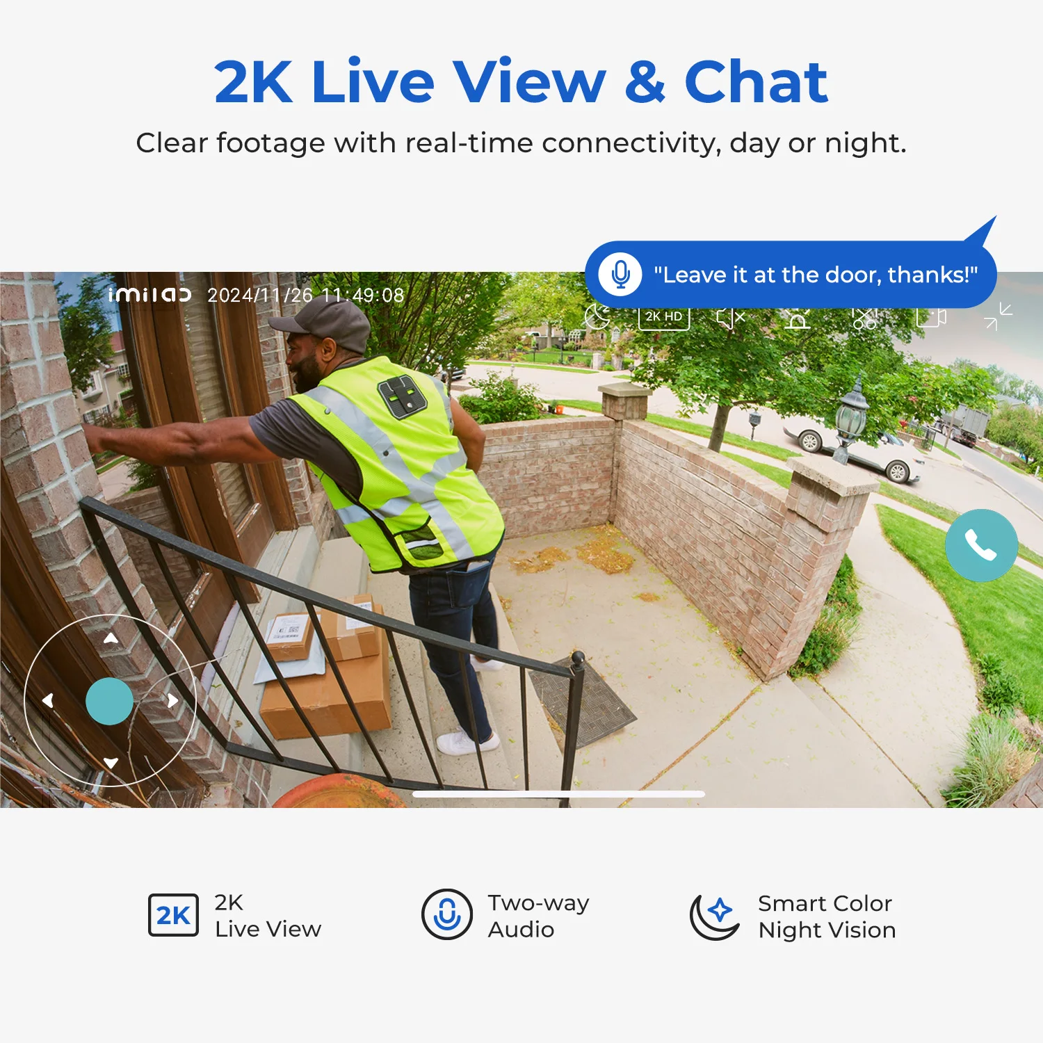 IMILAB EC5 Cámara reflectora 3MP 2K Vigilancia de seguridad al aire libre Visión nocturna en color Seguimiento humano 360 °   Deterrencia automática PTZ