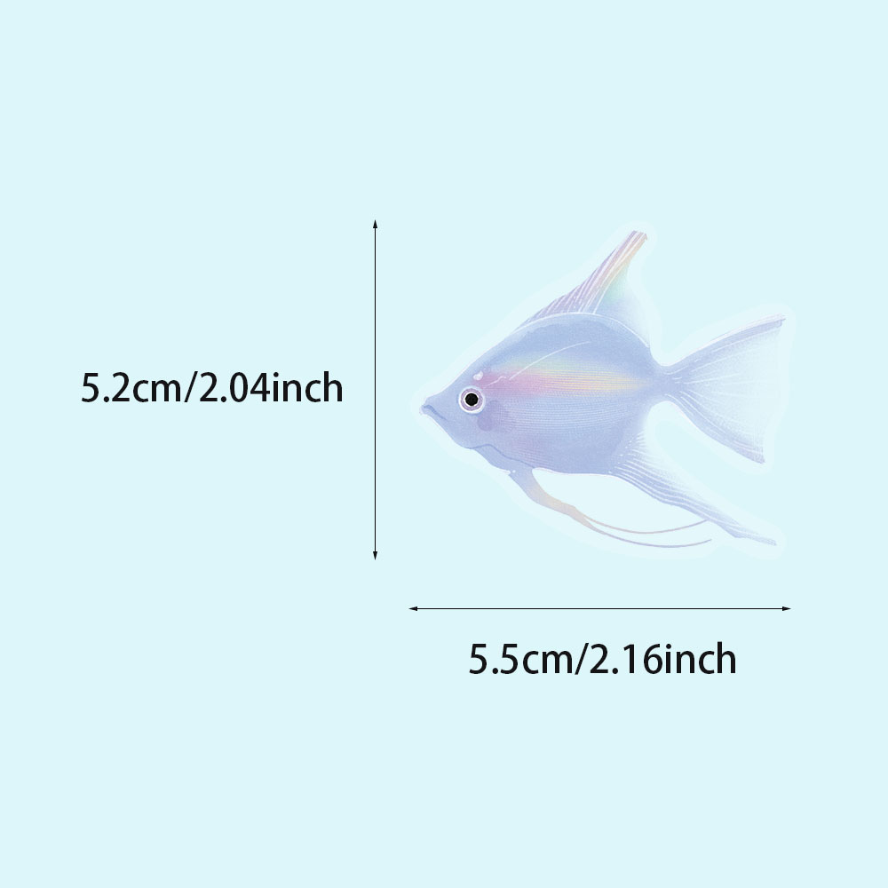 50 sztuk kreatywne malowanie zdjęć tropikalna ryba plastikowe naklejki wykwintne zwierzę morskie ozdobne ryby Graffiti naklejki DIY