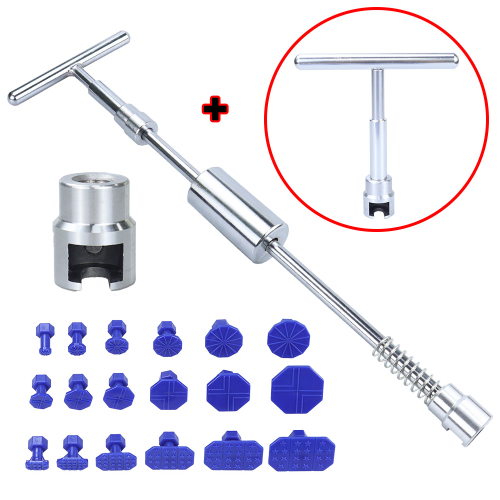 Auto Dent Remover Reparatur Werkzeuge Paintless Slide Hammer T-bar Dent Puller Saugnapf Dent Puller für Auto Körper Hagel schaden