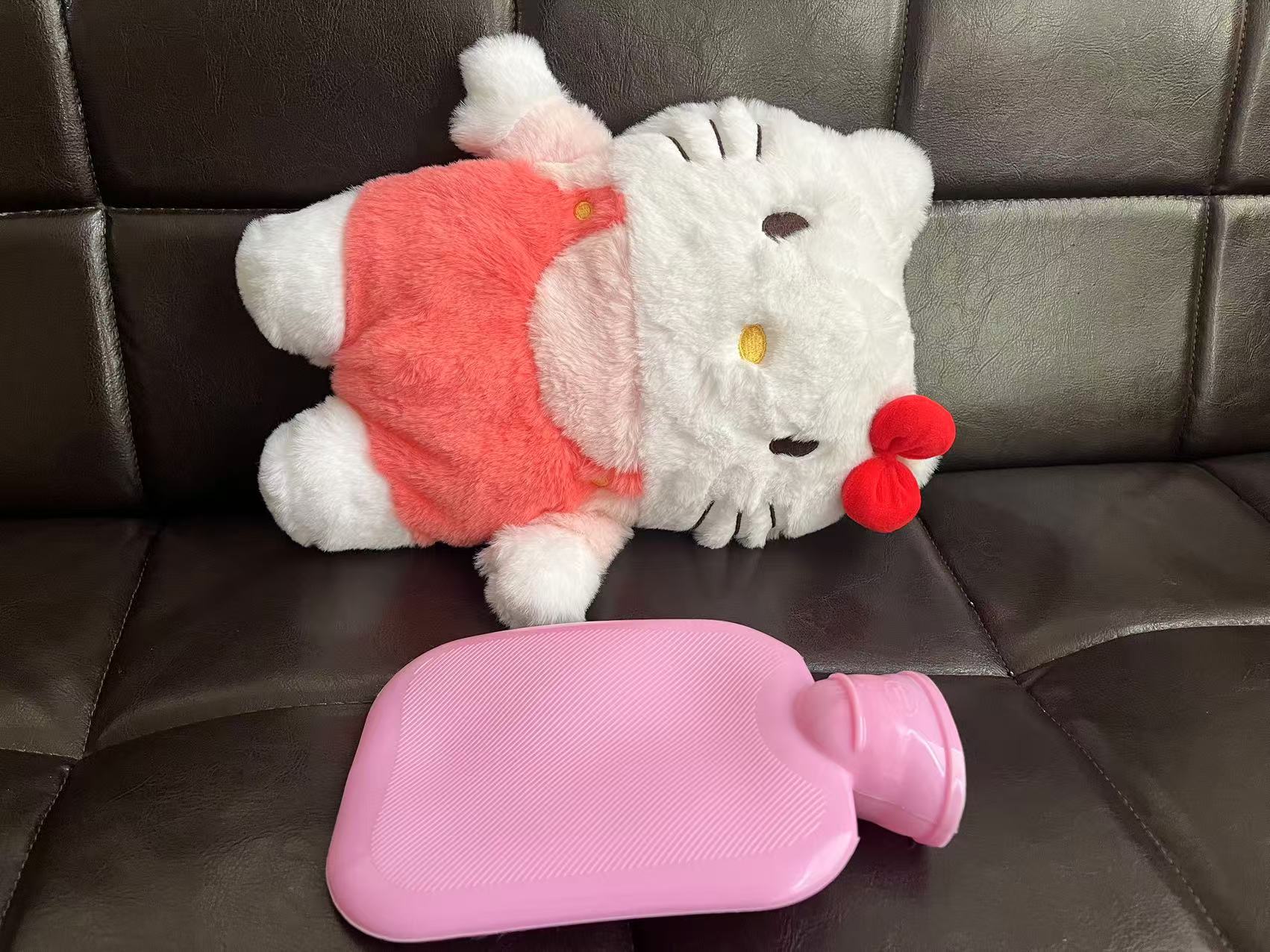 2024 Kawaii Sanrio Hello Kitty Plush Hand Warm Bottle Hot Water Bottles  Winter Portable Warm Hand Bag Anime Toys Christmas Gift