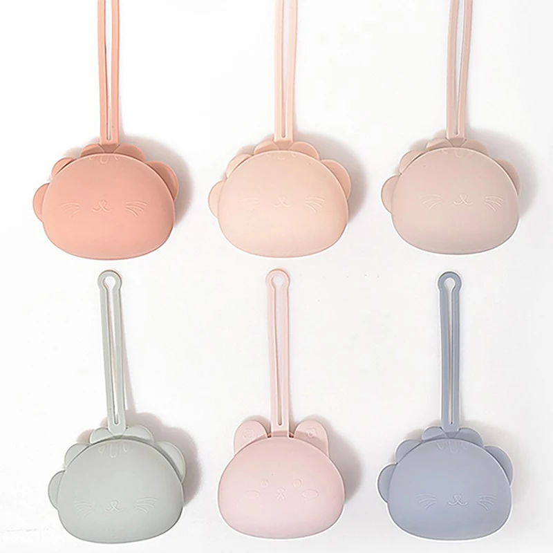 1 PC Pacifier กล่องเก็บเด็กซิลิโคน Pacifier ผู้ถือกล่องคอนเทนเนอร์ทารกแบบพกพาจุกนมหลอก Pacifier CHAIN กล่องเก็บซิลิโคน