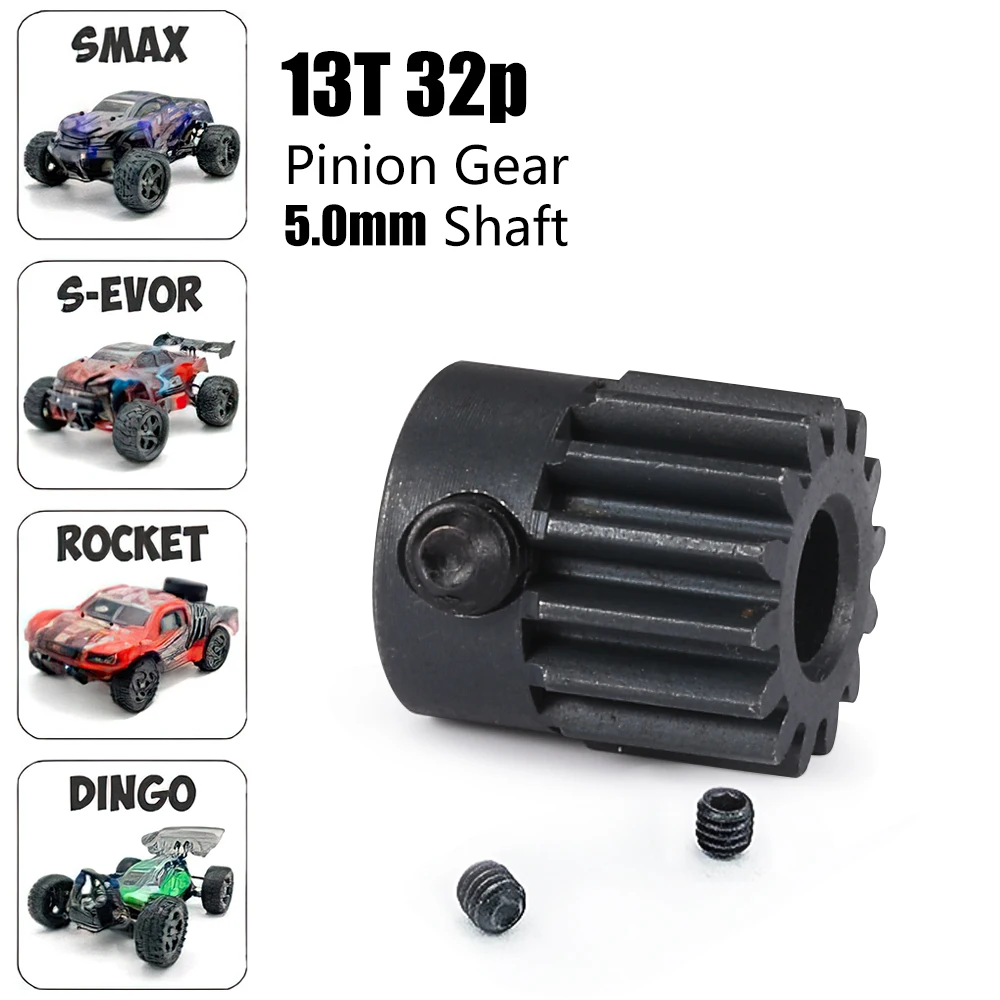 Piñón 32P 5mm 13T-21T y M0.8 11mm 54T engranaje grande engranaje de Motor de acero endurecido para coche Traxxas Slash E-REVO Summit 1/10 RC