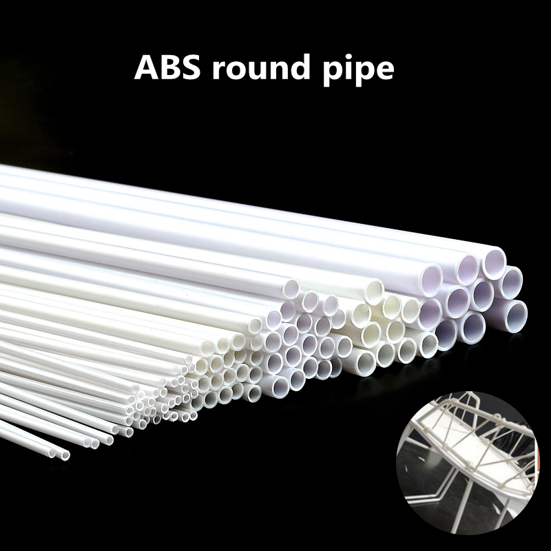 5 ~ 50 Con ABS Tròn Nhựa Rỗng Ống Đường Kính 2/3/4/5/6//8/10/12Mm DIY Thủ Công Cát Bàn Chất Liệu Xây Dựng Mô Hình