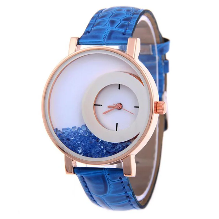UTHAI BK128 Reloj para estudiantes con esfera grande y diamantes rotos, reloj con correa de cuarzo versátil y moda informal para mujer