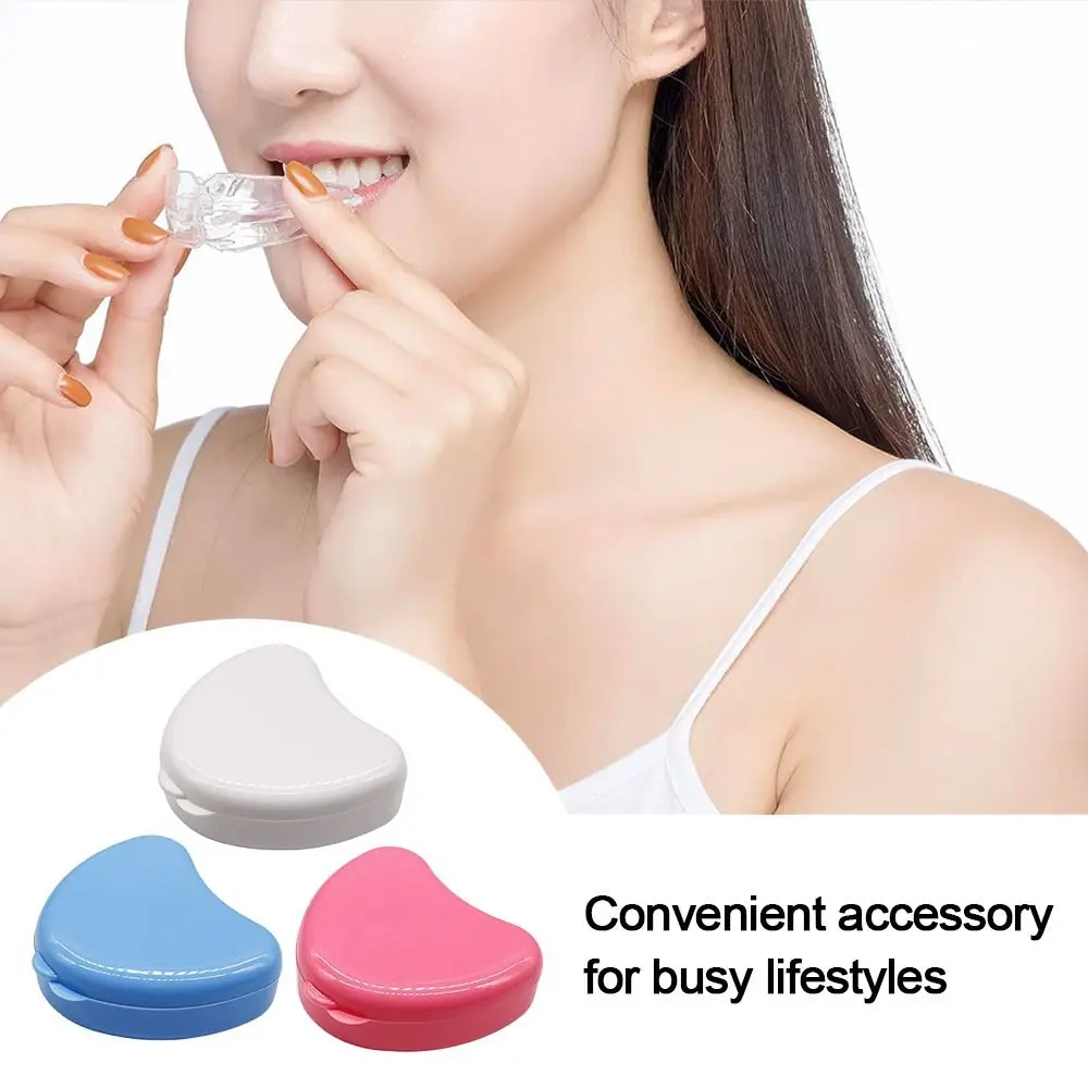 Portable Denture Tray Box Braces Orthodontic Case Retainer Case  Dental Denture Box False Teeth Protective Case