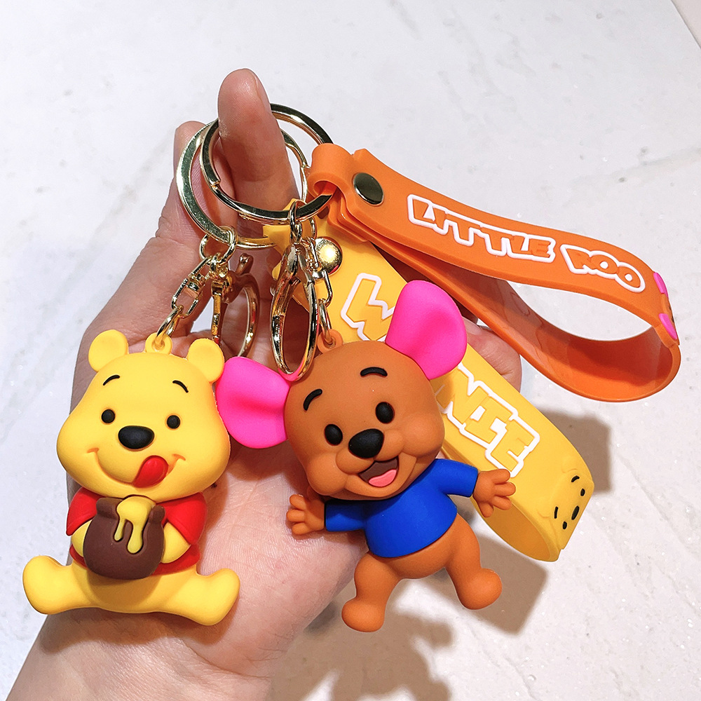 Disney Winnie Piglet Tigger Portachiavi Cartoon Anime Simpatico ciondolo per borsa per bambola Portachiavi per auto Accessori per ciondoli Piccolo regalo