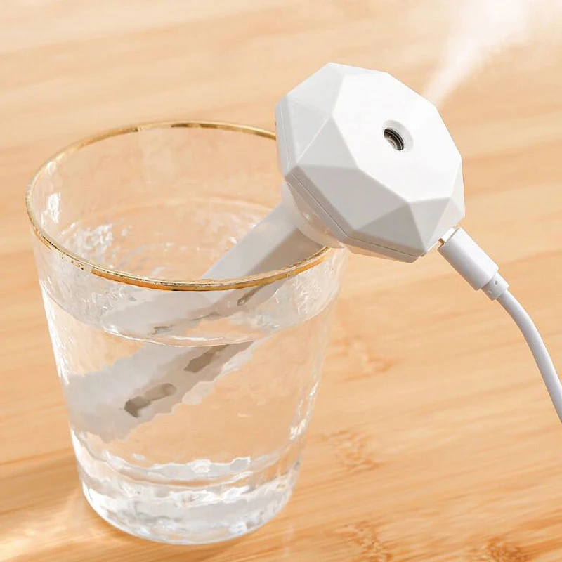 Máy Phun Sương Tạo Độ Ẩm Mini Siêu Âm USB Di Động Máy Lọc Không Khí Thơm Anion Khuếch Tán Ẩm ED Đèn Phun Sương Tạo Foy Nhà Xe Ô Tô