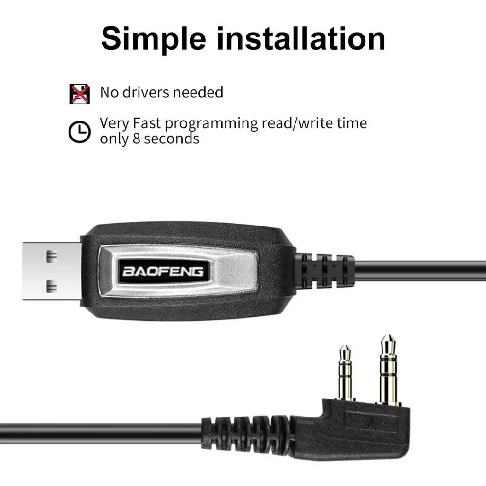 Walkie Talkie-Programmierkabel für Baofeng, Quansheng, Retevis, Kenwood Funkgerät