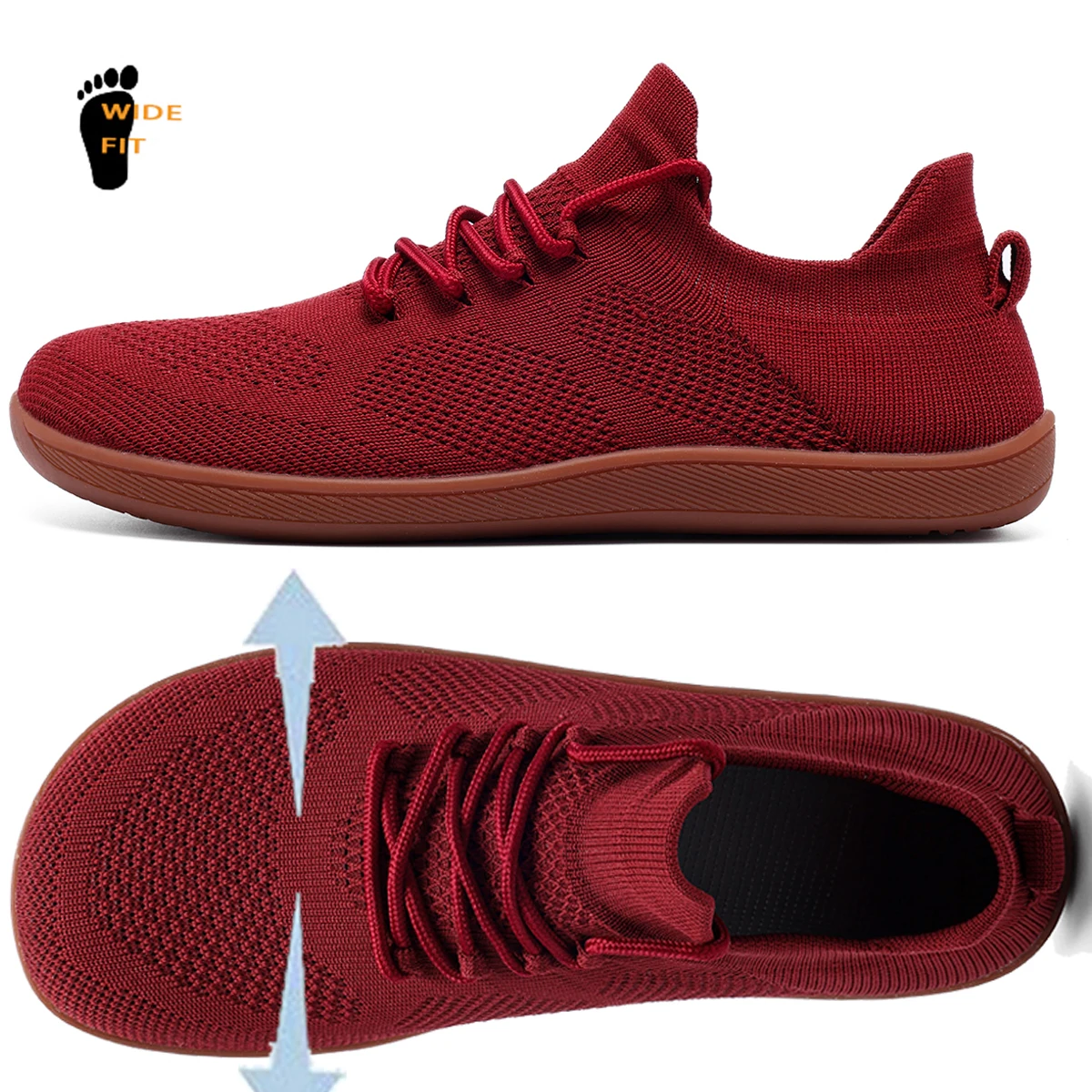 Minimalistyczne buty unisex na boso Lekkie, oddychające trampki z szerokimi noskami do codziennych spacerów na świeżym powietrzu