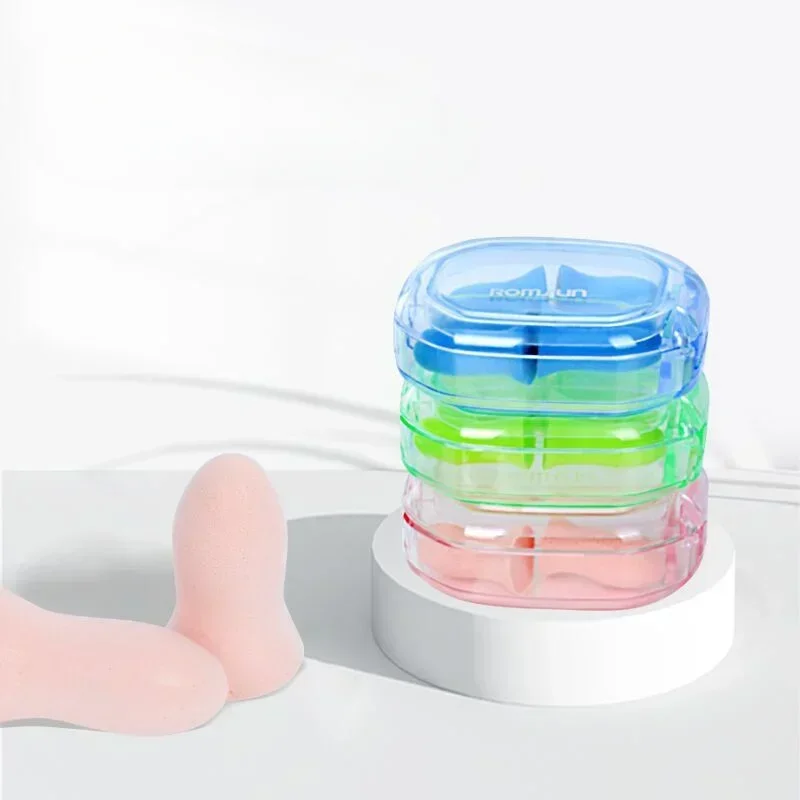 Tapones para los oídos con reducción de ruido para mujer, suaves, ligeros, de rebote lento, para dormir, pequeños, 4/10 Uds.