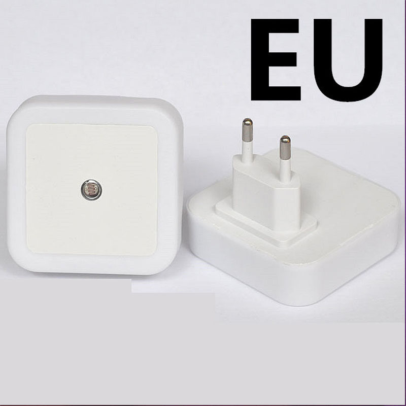 Mini Cute Wall Plug-in LED Night Light Auto Sensor Bedside Lamp For Bedroom Kid's Room Hallway Corridor Stairs EU Plug