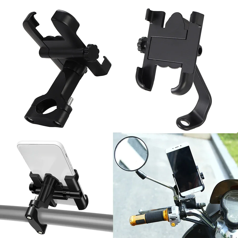 Motorcycle Mobile Phone Holder Rearview Mirror Handlebar Holder Bicycle Cycling Cellphone Stand Mount for iPhone Xiaomi Huawei