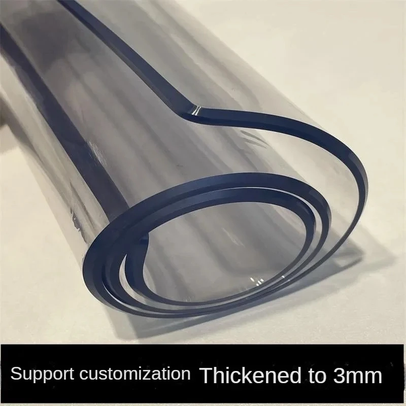 Soft Glass Table Cloth 3.0mm soft PVC Transparent Tablecloth Waterproof Rectangular Table Cover Pad Kitchen Oil-Proof Table Mat