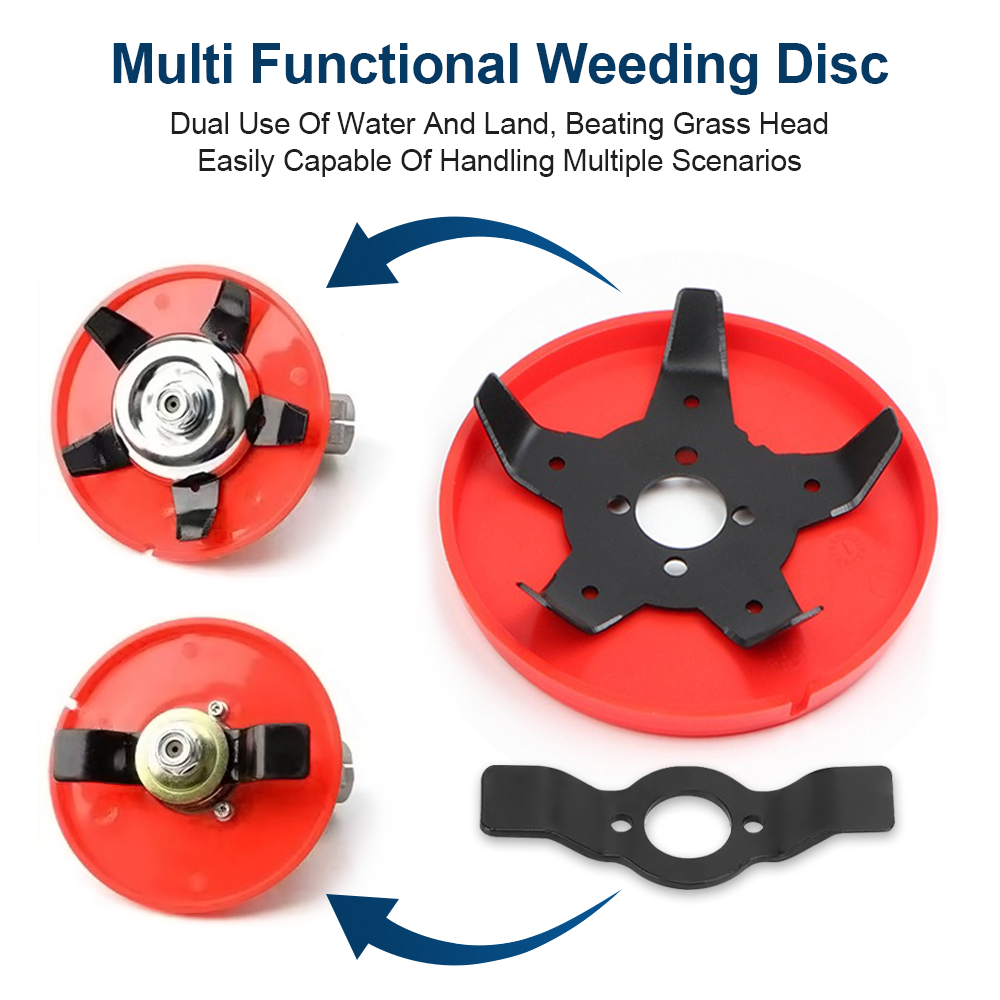 Cortadores de cuchillas de deshierbe de doble uso, disco multifuncional, placa de deshierbe, cortacésped, cuchillas de 2/5 dientes, cabezal de corte de césped