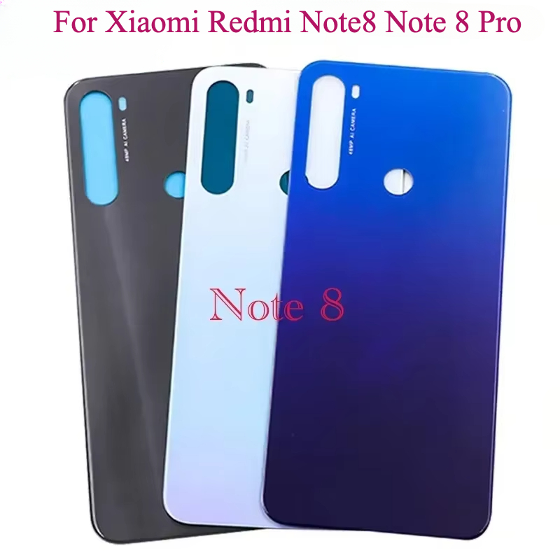 Neue Für Xiaomi Redmi Hinweis 8 Hinweis 8 Pro Batterie Zurück Abdeckung 3D Glas Panel Für Redmi Hinweis 8 hinten Tür Gehäuse Fall Klebstoff Ersetzen