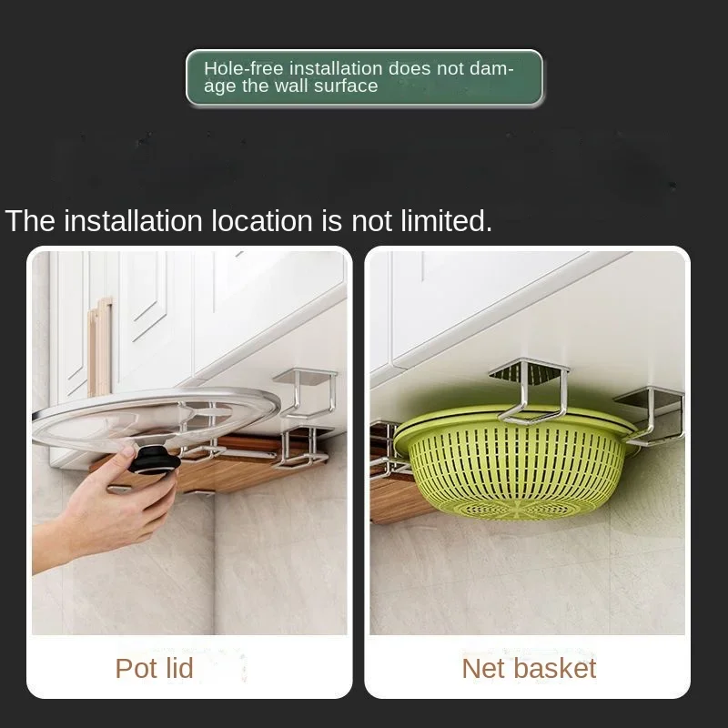 1-4Pcs Kitchen Sink Sponge Rack Drain Storage Holder Self Adhesive Stainless Steel Wire Ba Il Rag Brush Organizer Wall Hooks
