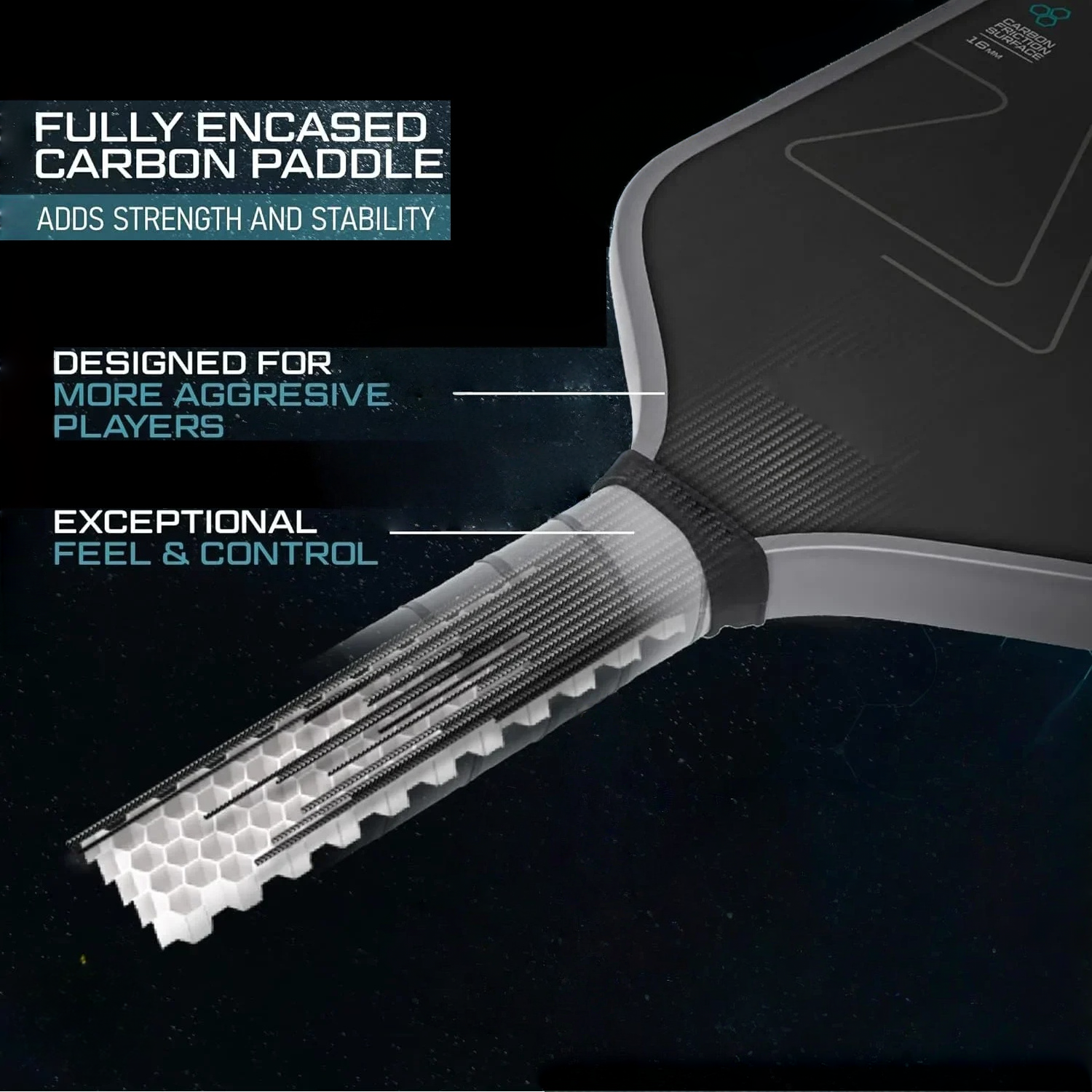 Usapa zugelassene t700 rohe Kohle faser Pickle ball Paddel Spin strukturierte Oberfläche