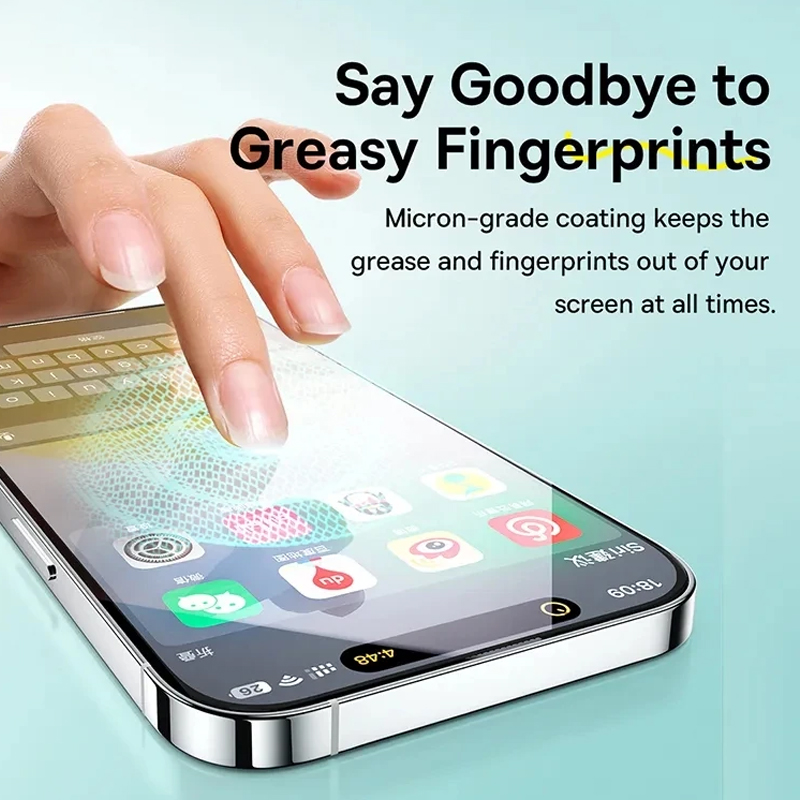 Baseus 0.3Mm Pha Lê HD Kính Cường Lực Cho iPhone 14 13 12 Pro Max Tấm Bảo Vệ Màn Hình Với Bộ Vệ Sinh Chống nhìn Trộm Chống Bụi