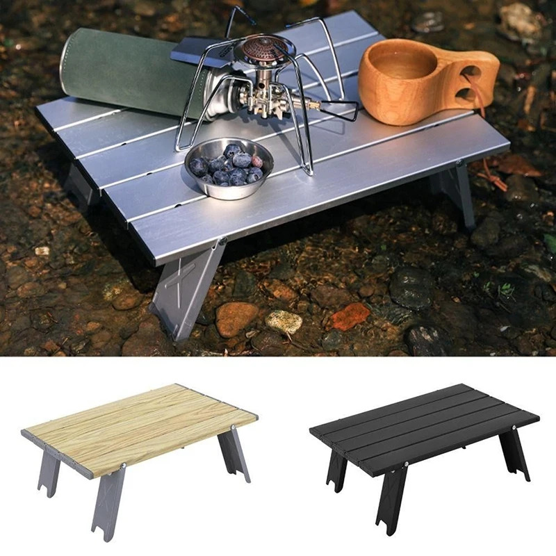Outdoor Ultra Lightweight Portable Mini Aluminum Alloy Table Ultra Small Folding Leisure Table Tent Camping Table Tea Table