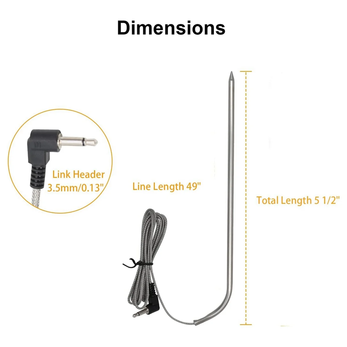A72P 9004190170 Meat Temperature Probes-Replacement Part for Series 560/800/1050 Digital Charcoal Grill