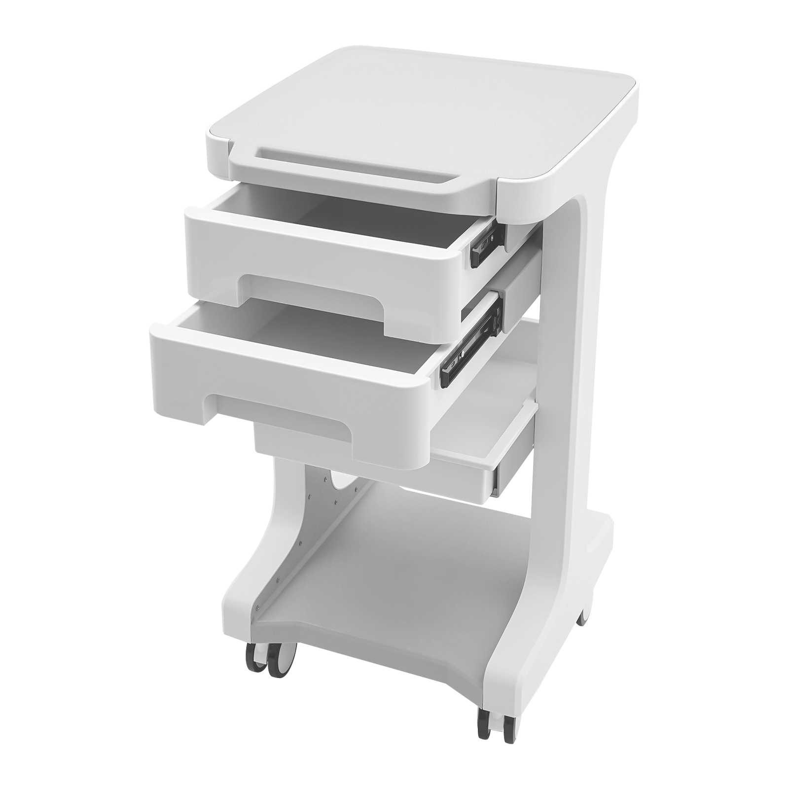 3 Tiers Beauty Instrument Cart Salon Trolley SPA Storage Equipment Machine Organizer Stand with Wheels