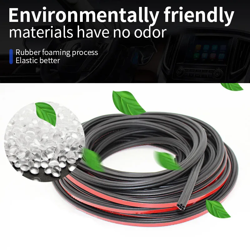 SEAMETAL Double Layer รถแถบซีลประตูยางกาวซีล Strip ฉนวนกันความร้อนกันน้ําสําหรับรถประตู Hood Trunk