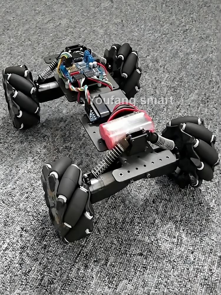 Omnidirectional Mecanum Wheel RC Robot Car Adjustable Suspension Chassis for Arduino Robot DIY Kit to Ps2 UNO Programmable Kit
