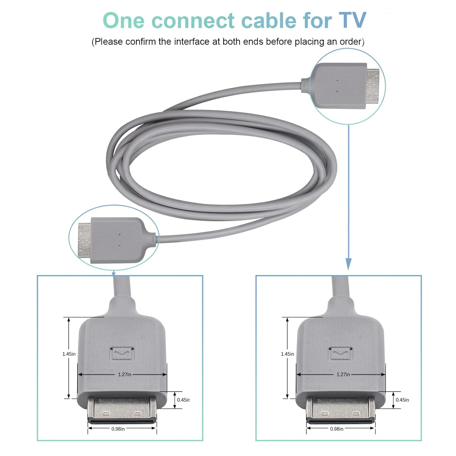 สายเชื่อมต่อ BN39-02615A สำหรับโทรทัศน์จอจอ32นิ้ว QN32LS03TBF QLED QN32LS03TBG QN32LS03BBF SOC1000T BN44-01083A BN96-49140X