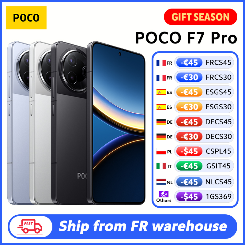 【Marca +】Versión global POCO F7 Pro 5G Snapdragon 8 Gen 3 Cámara principal de 50MP 6,67 "WQHD+ Flujo AMOLED DotDisplay 90W HyperCharge