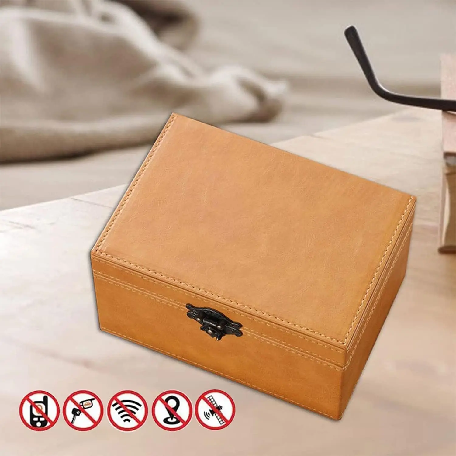 Faraday Box for Car Keys RFID Blocking Box Anti-Theft Keyless Fob Protector Approved Large Car Key Safe for Keyless Car Keys