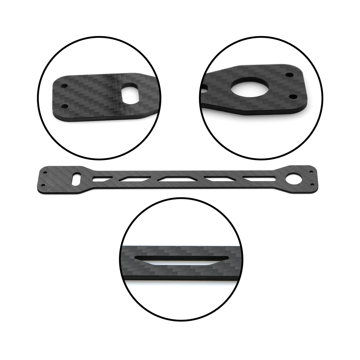 Carbon Fiber Second Floor Board Plate para Tamiya, Tamiya TT02, TT02B, TT-02, TT-02B, 1/10 RC Car, Upgrades Peças, Peças Acessórios