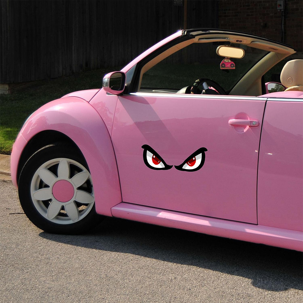 3D Simulation Shark Pattern Sticker Eye Rearview Mirror Car Reflective Sticker Motorcycle Sticker