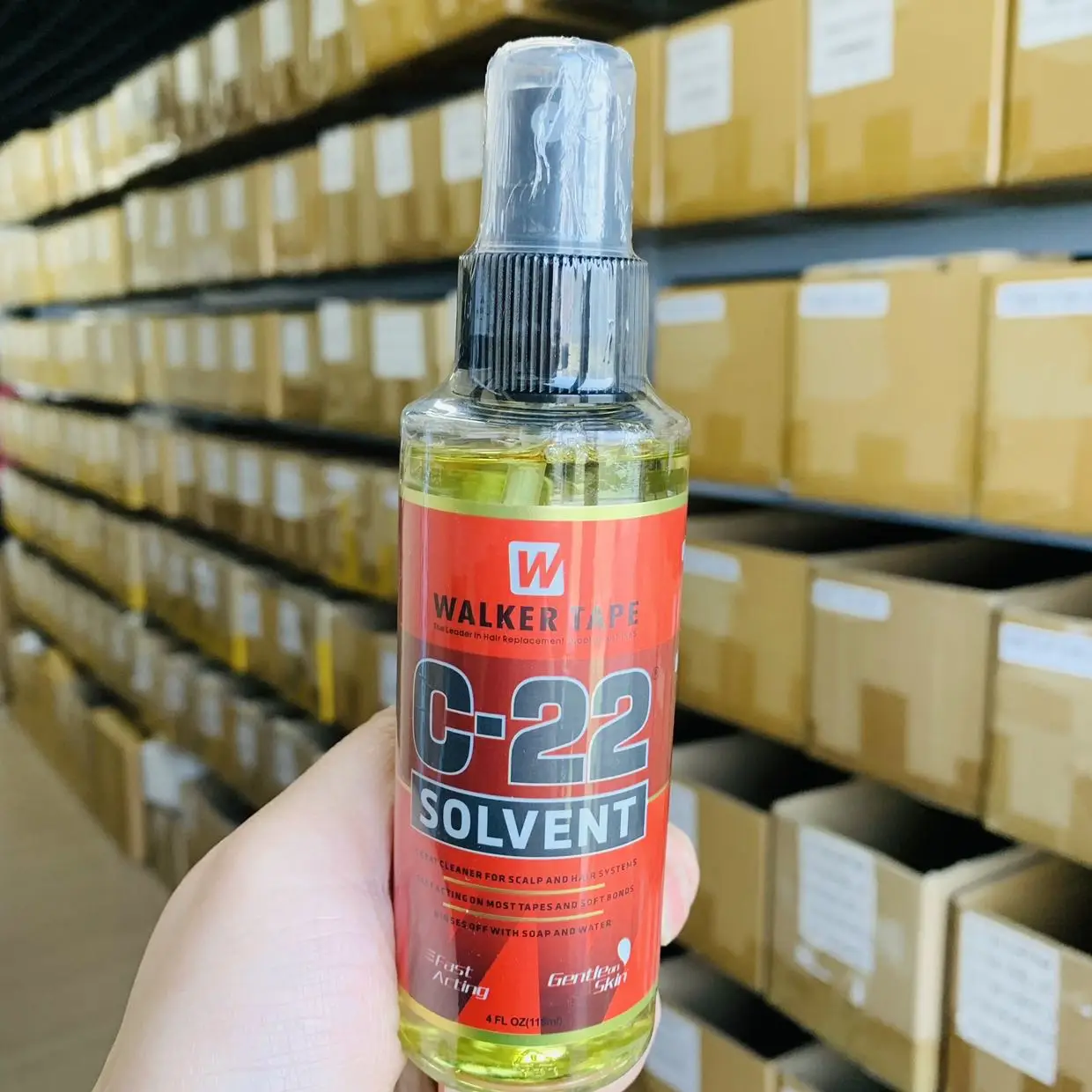 4 FL OZ 118ml Walker Tape C-22 Solvent Remover  Great Cleaner For Scalp And Hair Systems Fast Acting on Most Tapes