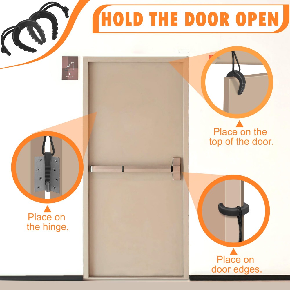 Porte en caoutchouc facile à utiliser, équipement de pompier, cale de pompier, arrêt de porte, alarme