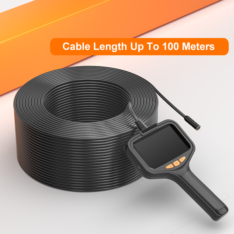 Single Dual Lens Handheld Endoskop 4.3 ''Bildschirm HD1080p 2m-100m Aviation Plug Rohr Inspektion Endoskop Kamera wasserdichte LEDs