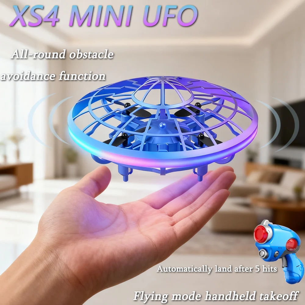 Novo xs4 sensor infravermelho disco voador drone mini brinquedo de indução para crianças disco voador elétrico presente para crianças presentes aniversário