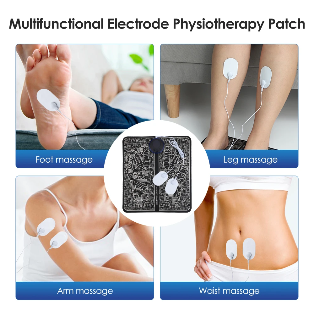 Almofada massageadora de pés elétrica ems, relaxamento dos pés, pontos de acupuntura, massagem nos pés, choque, estimulação muscular, melhora a circulação sanguínea plantar