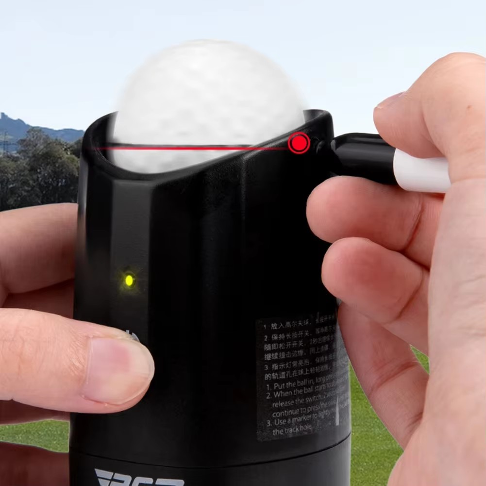 Scriber elettrico da golf Strumento di allineamento del rivestimento della pallina da golf Trova centro di gravità Linea di distribuzione Accessori da golf per pittore di palline