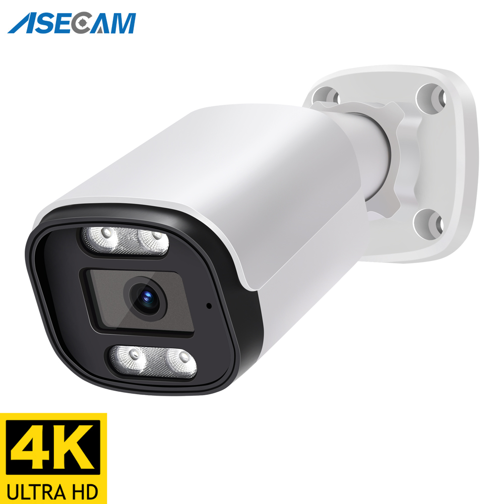 4K 8MP ip камера видеонаблюдения уличная ASECAM Аудио POE H.265 Onvif Металл видеокамера наблюдения