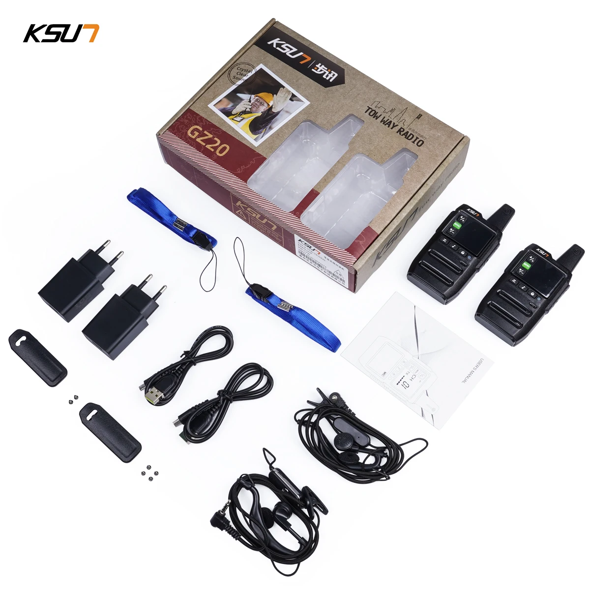 Bộ Đàm 2 Không Dây Bộ Hàm Vô Tuyến Nghiệp Dư Thu Ga Pmr Hai Chiều Miễn Phí Phần Mềm Lập Trình KSUN GZ20