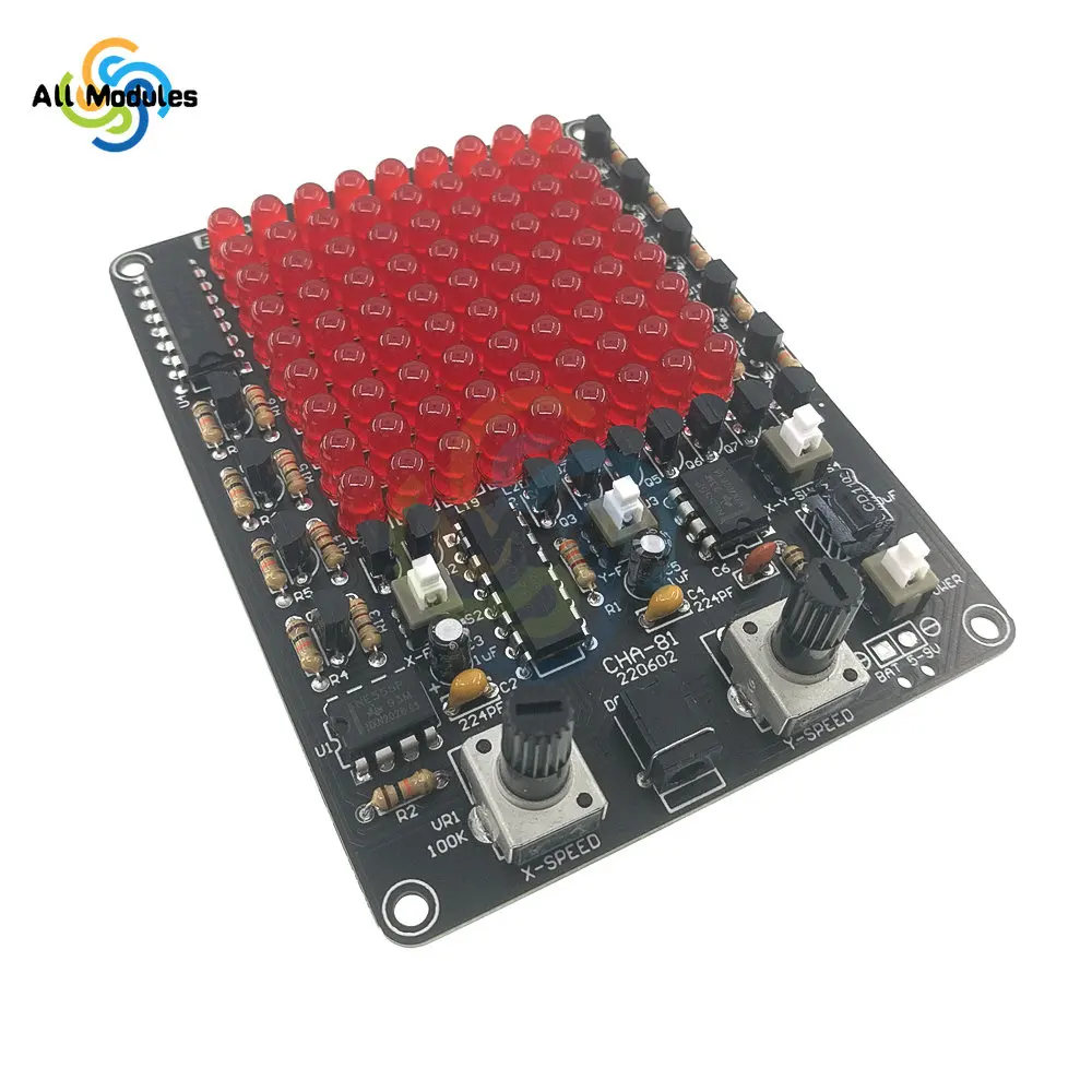 CHA-81 DC5-9V LED Tracking Light parti fai da te Kit di produzione elettronica LED Follow Spot USB/alimentazione a batteria Kit fai da te