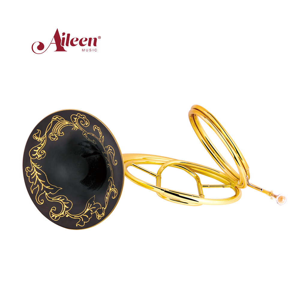 Neue Produkte Großhandel 5 Tasten Gold Waldhorn mit Waldhorn Fall (fh7006g)