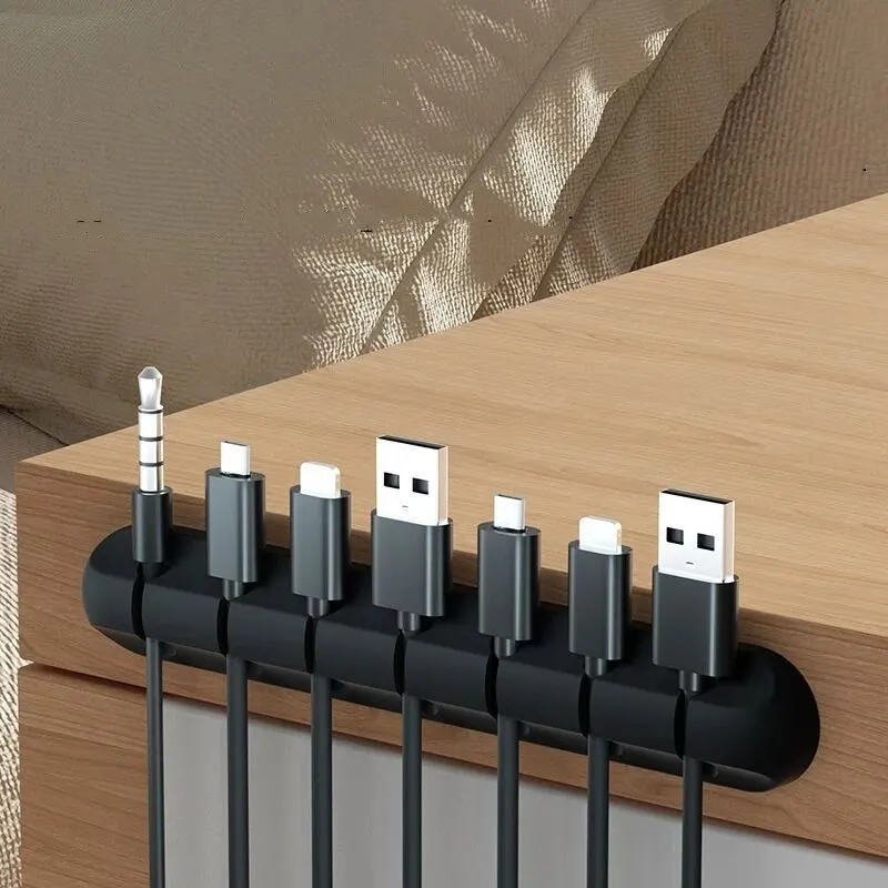 5/7-Hole Data CABLE Organizer,เดสก์ท็อปสายชาร์จ Storage Protector,สายเมาส์,หูฟังไขลานอุปกรณ์,Fixing Clipp